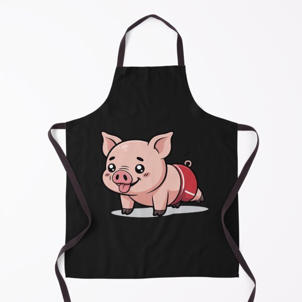 Item preview, Funny Chibi Pig Doing Push-Ups in Red Gym Shorts – Cute Kawaii Workout Animal Design designed and sold by ColorSplash123.