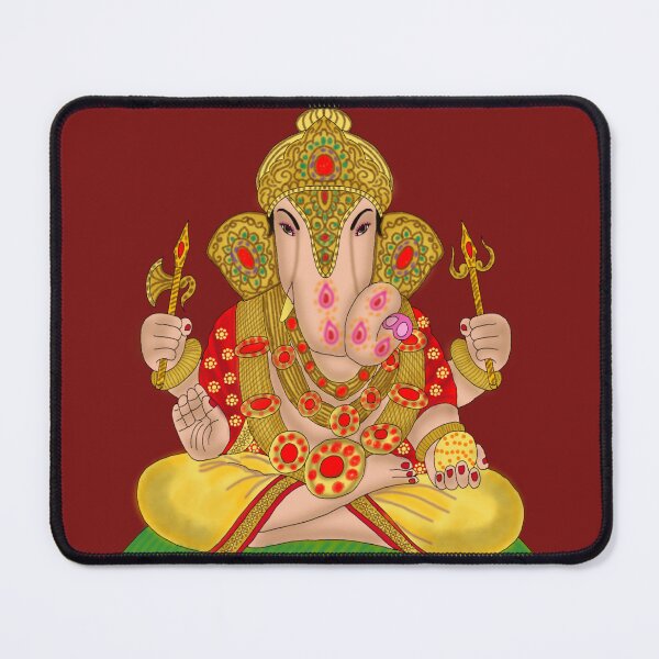 Item preview, Dagdusheth Ganpati Digital Painting | Famous Pune Ganesh Artwork | Hindu Devotional Wall Art designed and sold by Harshit_Digital_Arts.