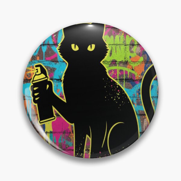Item preview, Graffiti Spray Cat Urban Street Art Feline Design designed and sold by Neko-Doodle-co.