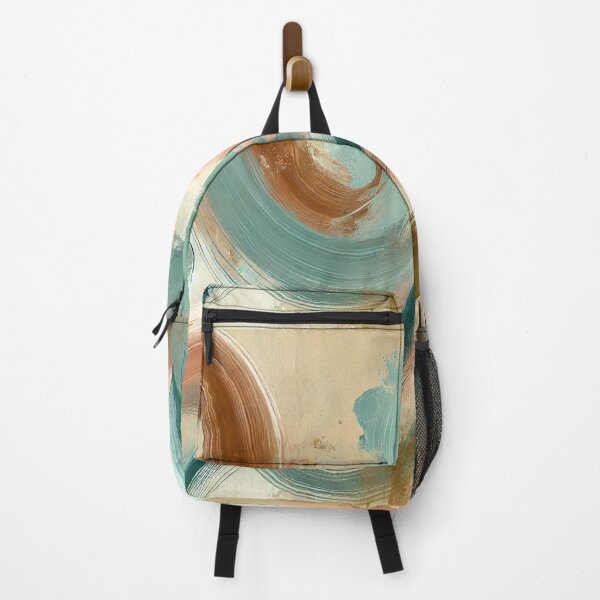 Item preview, Earth & Teal Flow – Abstract Wave Art designed and sold by donmaqs.