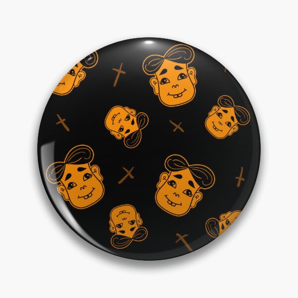 Item preview, Head’s man in Thai old style. Halloween team color black and orange. With a cross symbol. designed and sold by DrawOnIt.