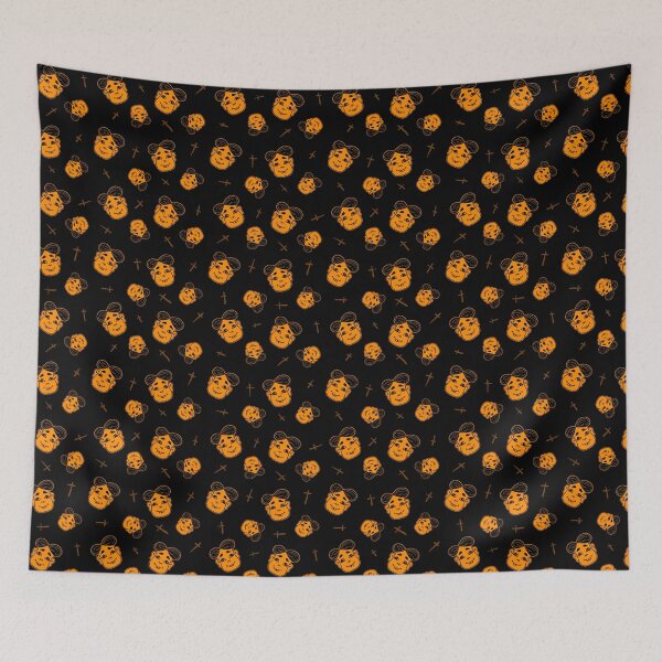 Item preview, Head’s man in Thai old style. Halloween team color black and orange. With a cross symbol. designed and sold by DrawOnIt.