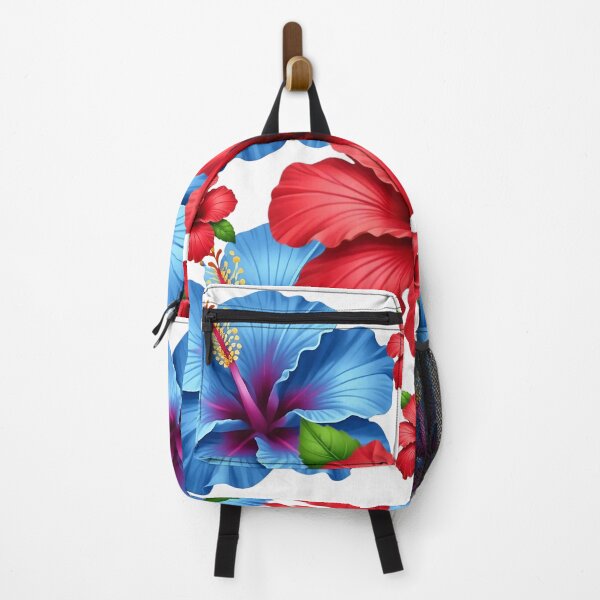 Item preview, Red and Blue Hibiscus Tropical Flowers designed and sold by Uceepeace.