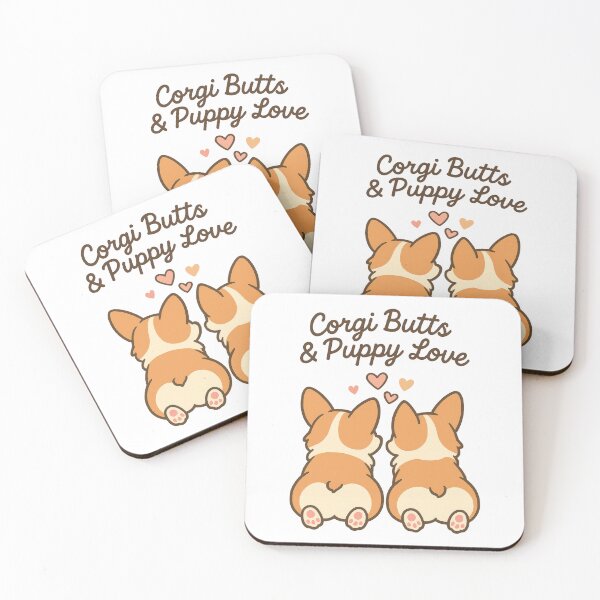 Item preview, Corgi Butts and Puppy Love – Cute Dog Couple Romance Design designed and sold by inkoutninja.