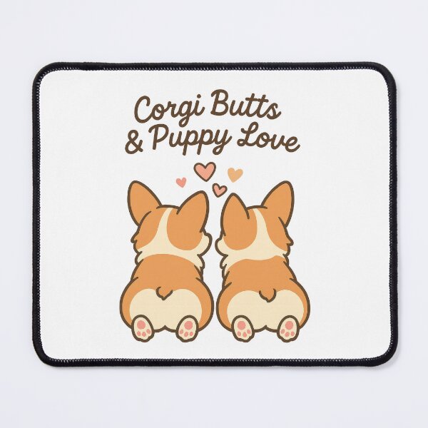Item preview, Corgi Butts and Puppy Love – Cute Dog Couple Romance Design designed and sold by inkoutninja.