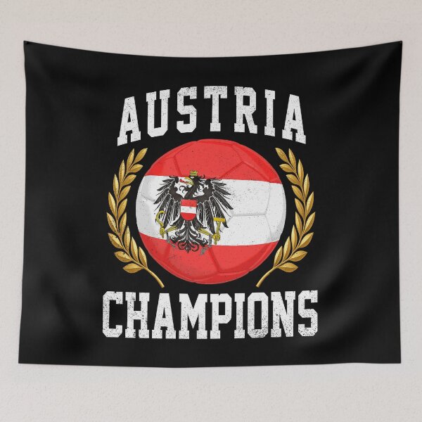 Item preview, SOCCER BALL FLAG CHAMPIONS - AUSTRIA - Fans and Teams for Men and Women T-shirt designed and sold by wallsandpatts.