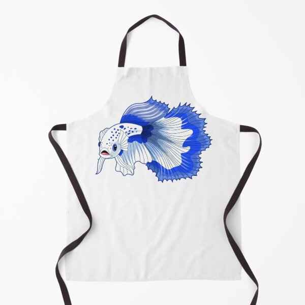 Item preview, Blue and White Betta Fish Art – Elegant Siamese Fighting Fish Design for Stickers, Shirts & Home Decor designed and sold by Graphic Botique.