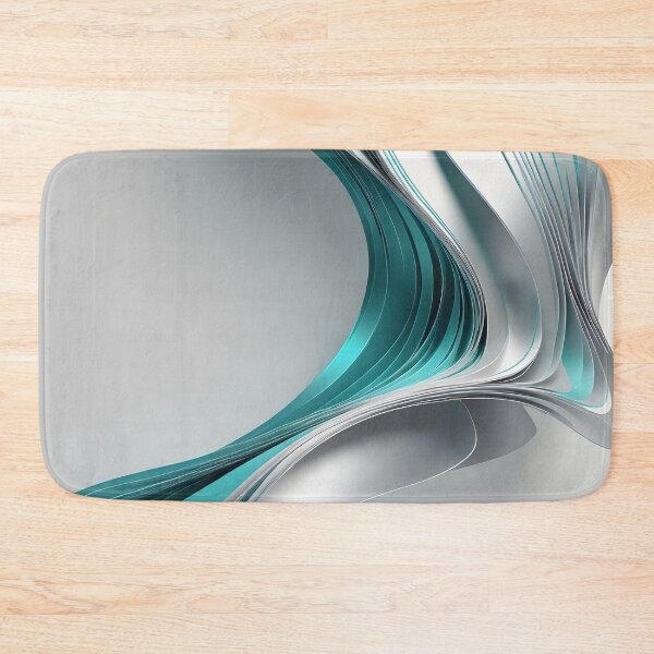 Item preview, Premium Abstract Teal and Silver Wave Background – Futuristic 3D Metallic Flow Design for Luxury, Business, Technology, and Modern Digital Products designed and sold by iiwart.