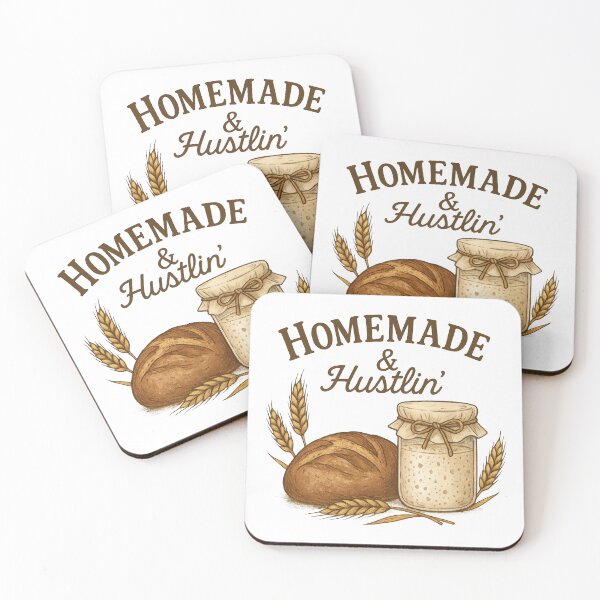 Item preview, Homemade & Hustlin’ – Rustic Sourdough Baking Bread Maker Design designed and sold by inkoutninja.
