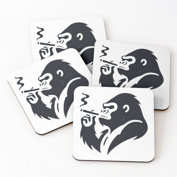 Item preview, Cool Gorilla Silhouette Smoking Cigar - Minimalist Urban Art designed and sold by corocoro-coron.