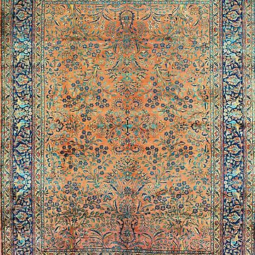Artwork thumbnail, Manchester Kashan Floral Persian Carpet Print by bragova