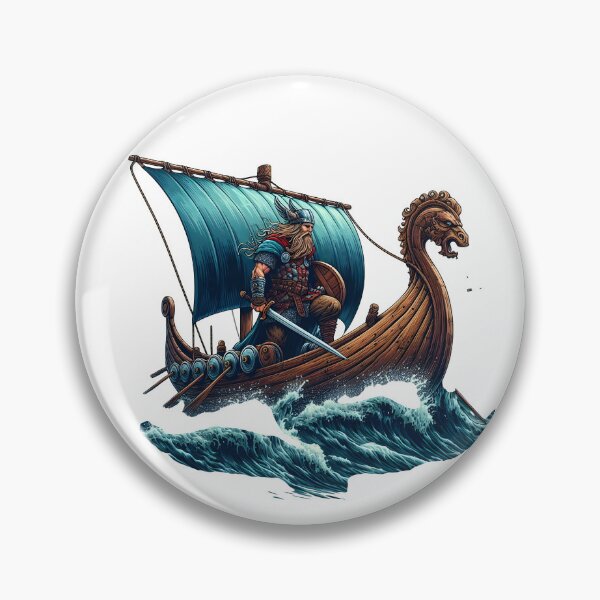 Item preview, Viking, ship, longship, Norse, maritime, nautical designed and sold by TrueArtVibes.