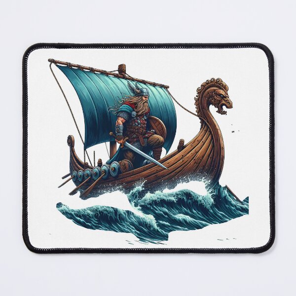 Item preview, Viking, ship, longship, Norse, maritime, nautical designed and sold by TrueArtVibes.