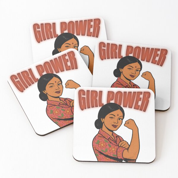 Item preview, Girl Power Indian Feminism Retro Inspired Artwork designed and sold by Pokah79.
