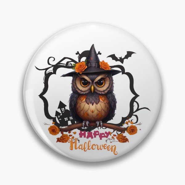 Item preview, Halloween Owl with Witch Hat  Happy Halloween Art Print designed and sold by Medeea Publishing.