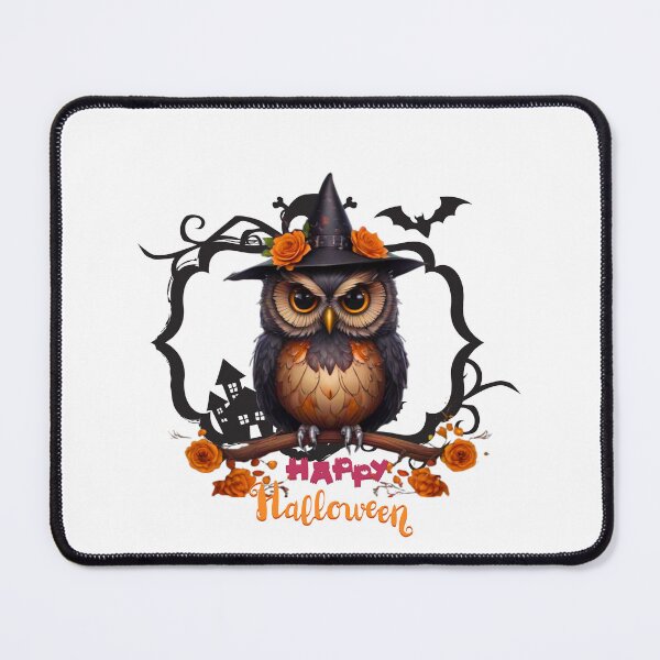 Item preview, Halloween Owl with Witch Hat Happy Halloween Art Print designed and sold by Medeea Publishing.