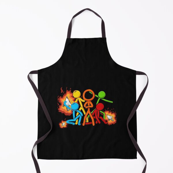 Item preview, Alan Becker Five Stick Figures With Fire Mouse Pickaxe designed and sold by ThoughtsPaceAr.