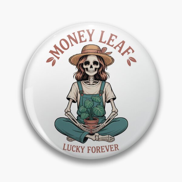 Item preview, Botanical Skeleton — Money Leaf Luck designed and sold by Skull in Wool .
