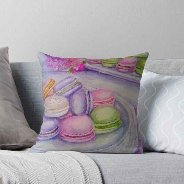 Item preview, Colorful Assorted Pastel Macarons Food illustration Watercolor  designed and sold by happiartworks .