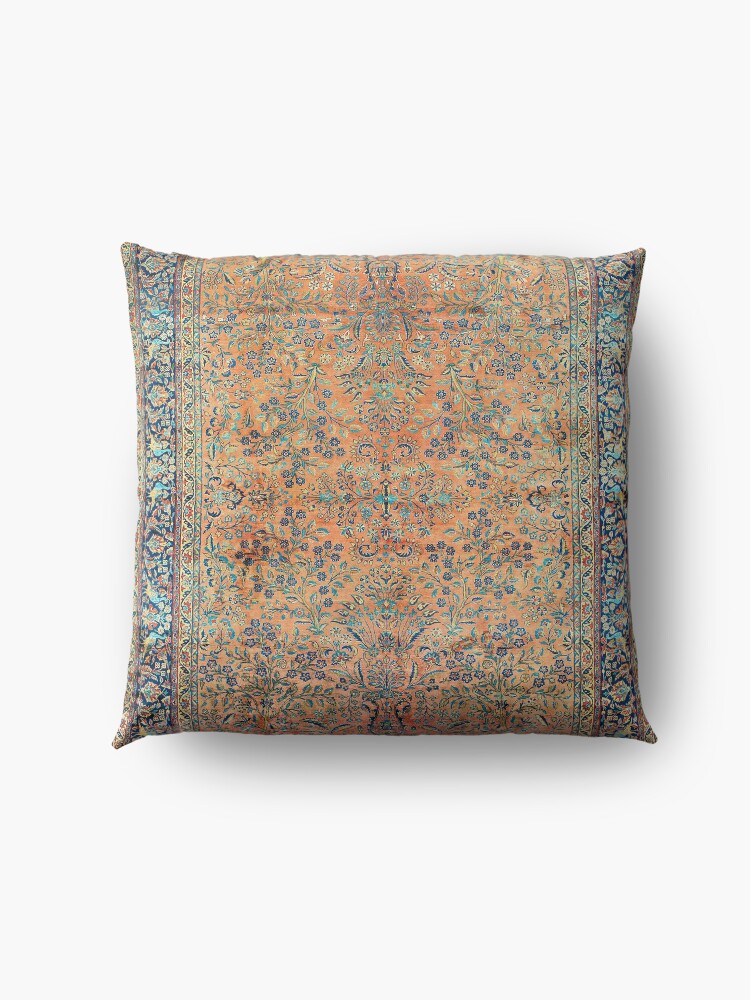 Alternate view of Manchester Kashan Floral Persian Carpet Print Floor Pillow