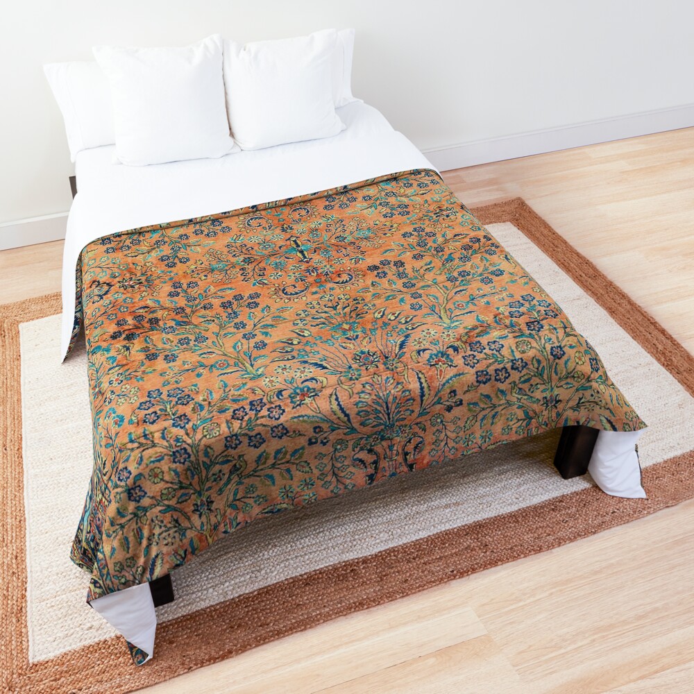 Manchester Kashan Floral Persian Carpet Print Comforter