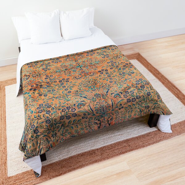 Manchester Kashan Floral Persian Carpet Print Comforter
