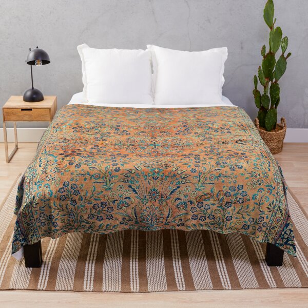 Item preview, Alfombra persa floral Manchester Kashan con estampado designed and sold by Vicky Brago-Mitchell®.