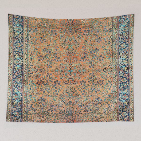 Item preview, Manchester Kashan Floral Persian Carpet Print designed and sold by Vicky Brago-Mitchell®.