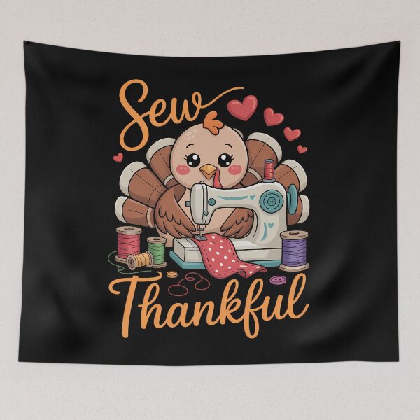 Item preview, Thanksgiving Turkey Sew Thankful designed and sold by brynatshop.