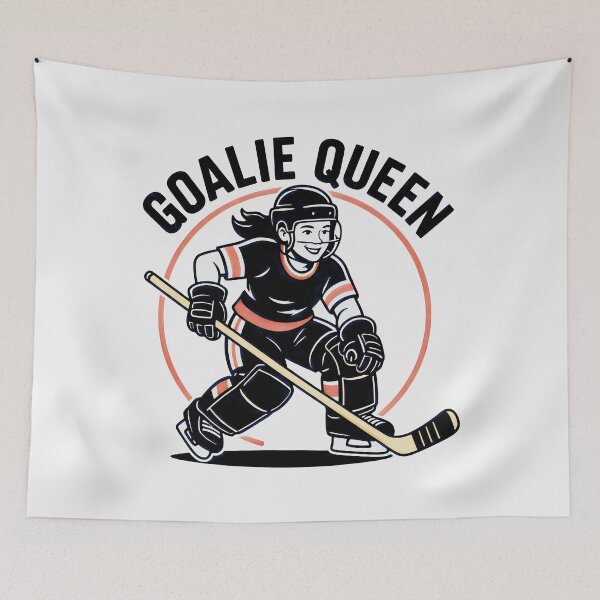 Item preview, Dynamic Female Hockey Goalie designed and sold by SplashTastic.
