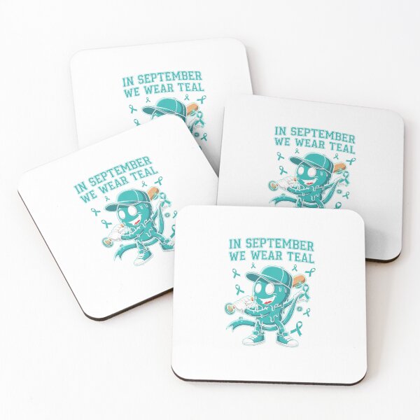 Item preview, in September We Wear Teal Baseball Drip Boy Childhood Cancer  designed and sold by facegm.