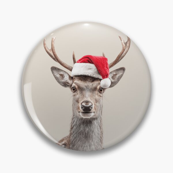 Item preview, Deer with Christmas Hat – Festive Deer Xmas Design designed and sold by LazyOwlStore.