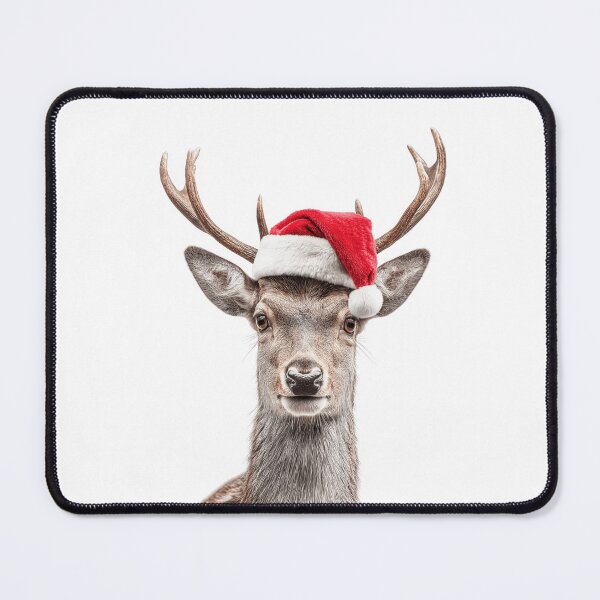 Item preview, Deer with Christmas Hat – Festive Deer Xmas Design designed and sold by LazyOwlStore.