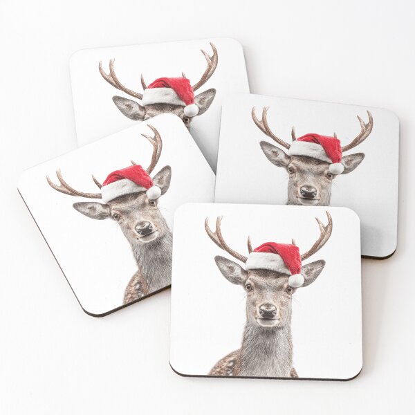 Item preview, Deer with Christmas Hat – Festive Deer Xmas Design designed and sold by LazyOwlStore.