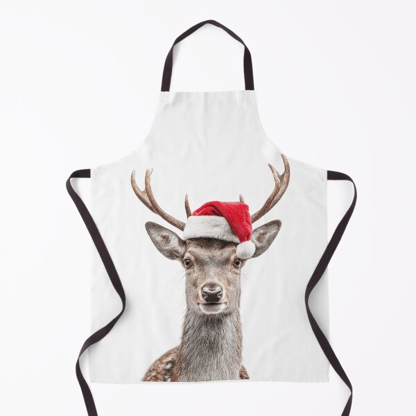 Item preview, Deer with Christmas Hat – Festive Deer Xmas Design designed and sold by LazyOwlStore.