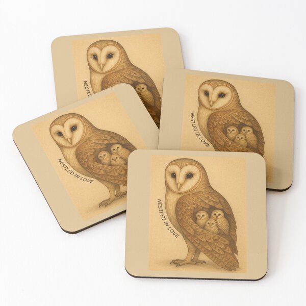Item preview, Nestled in Love – Owl Family Illustration designed and sold by GeoWild Designs.