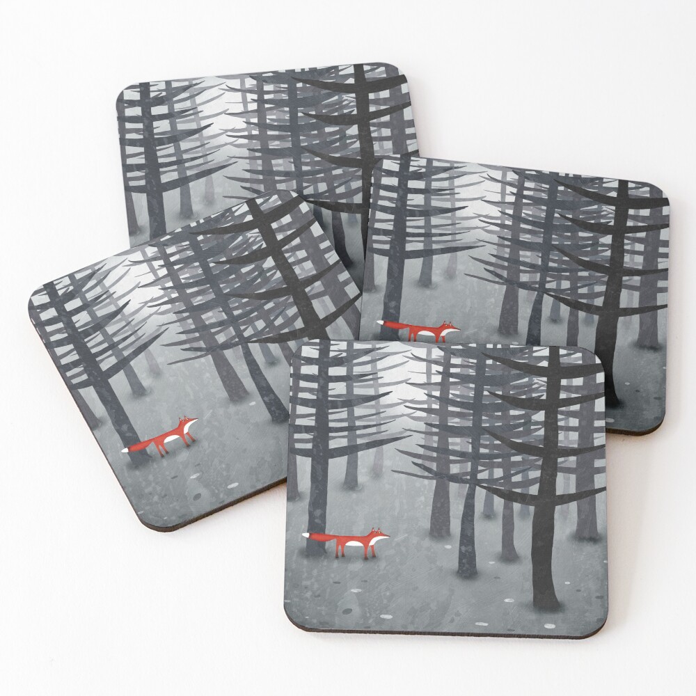 The Fox and the Forest Coasters (Set of 4)