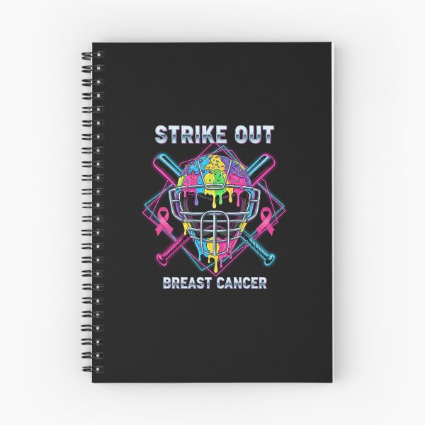 Item preview, Strikeout Breast Cancer Baseball Catcher Mask Ice Cream Drip designed and sold by facegm.