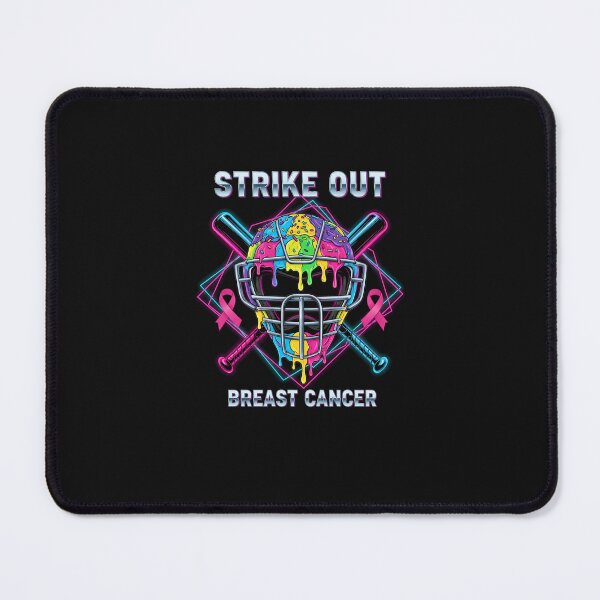 Item preview, Strikeout Breast Cancer Baseball Catcher Mask Ice Cream Drip designed and sold by facegm.