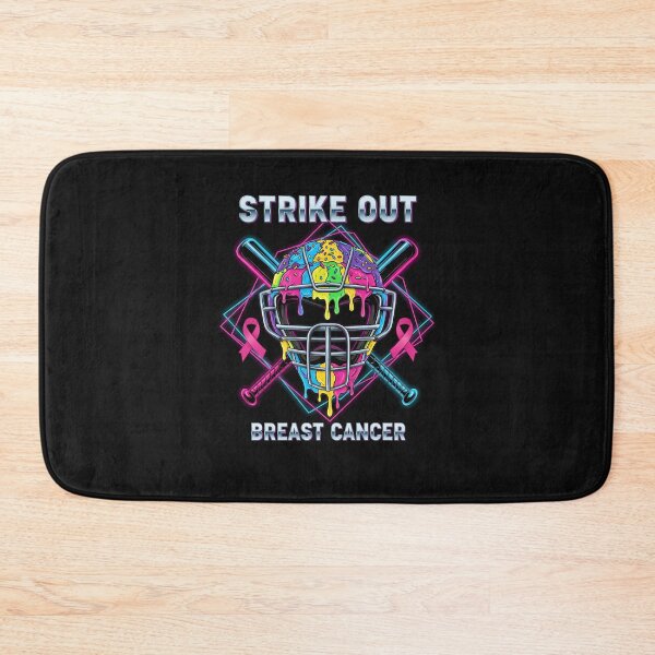 Item preview, Strikeout Breast Cancer Baseball Catcher Mask Ice Cream Drip designed and sold by facegm.