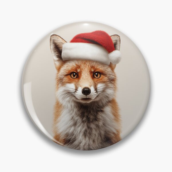 Item preview, Fox with Christmas Hat – Festive Fox Xmas Design designed and sold by LazyOwlStore.