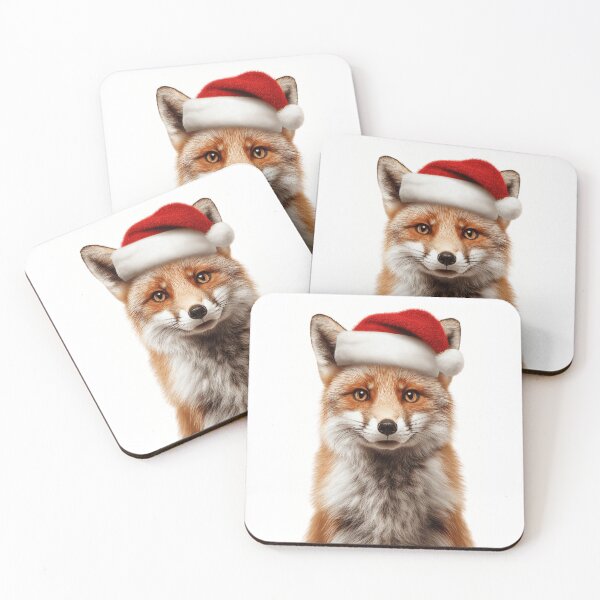 Item preview, Fox with Christmas Hat – Festive Fox Xmas Design designed and sold by LazyOwlStore.