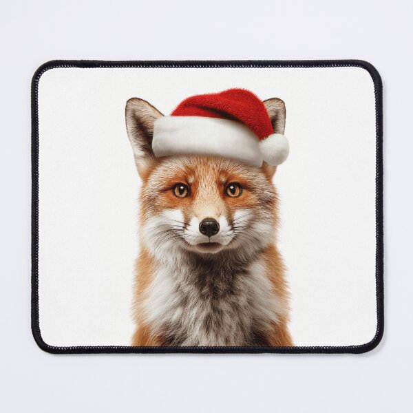 Item preview, Fox with Christmas Hat – Festive Fox Xmas Design designed and sold by LazyOwlStore.