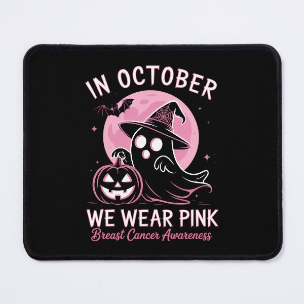 Item preview, in October We Wear Pink Ghost Halloween Women Breast Cancer designed and sold by brynatshop.