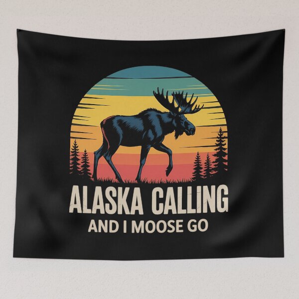 Item preview, Alaska Is Calling And I Moose Go Tourist Travel Funny designed and sold by brynatshop.