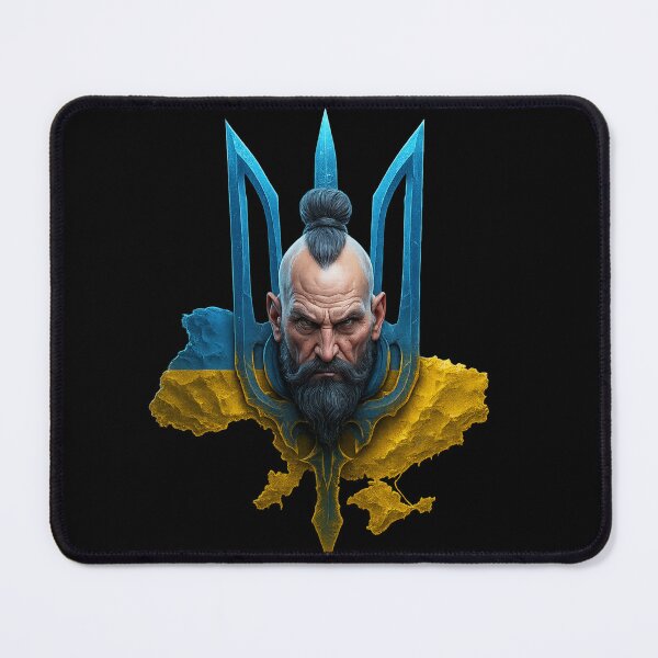 Item preview, Fierce Ukrainian Cossack Warrior | 3D Patriotic Art designed and sold by NeonCore.
