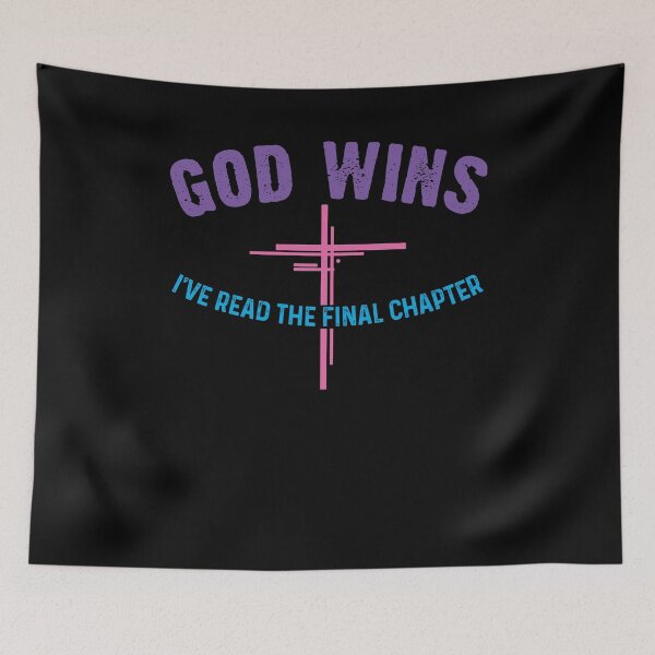 Item preview, God Wins I’ve Read The Final Chapter Christian Cross Design designed and sold by AshwinRaja67.