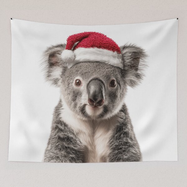 Item preview, Koala with Christmas Hat – Festive Koala Xmas Design designed and sold by LazyOwlStore.