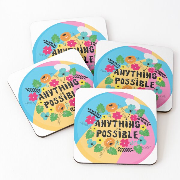 Item preview, Anything is Possible Floral Beach Ball" or "Positive Possibilities" or "Summer Motivation designed and sold by Ramya designs .