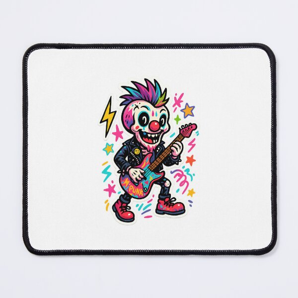 Item preview, Graffiti Rocker Skeleton Clown Sticker – Punk Color Explosion designed and sold by Pink & California.